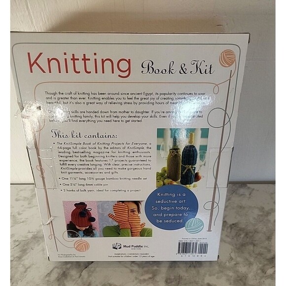Mud Puddle Knitting Book & Kit Projects For Everyone Summer Arts & Crafts - Picture 2 of 7